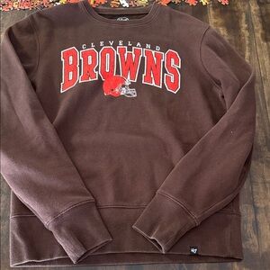 47 Cleveland Browns Brown Crewneck Sweater